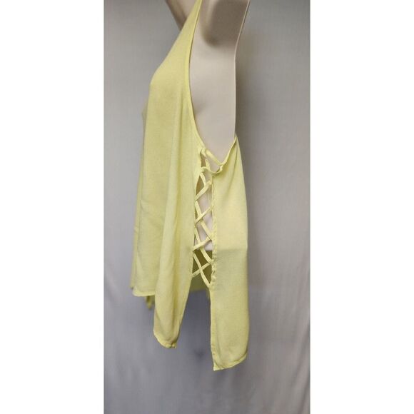 Lush Neon Green Lightweight Asymmetric Hem Size Medium - Picture 7 of 9